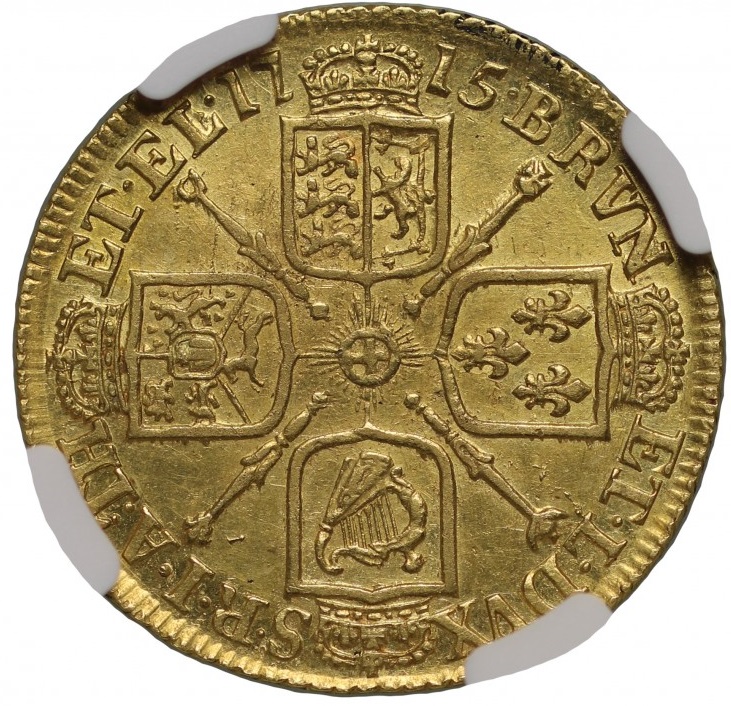 AU55】1715年ジョージ1世ギニー金貨 | アンティークコインプラネット