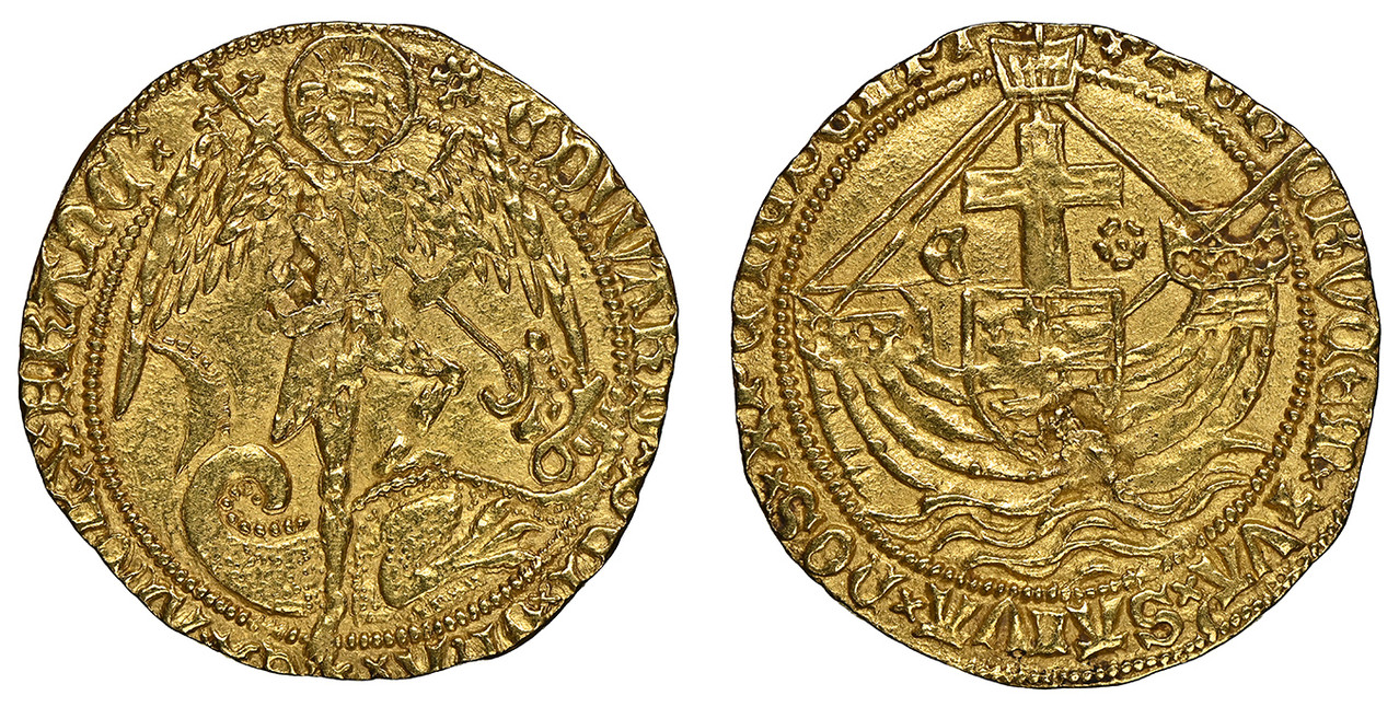 店主オススメ 1480年エドワード4世ゴールドノーブルエンジェル金貨 Ms62 アンティークコインプラネット