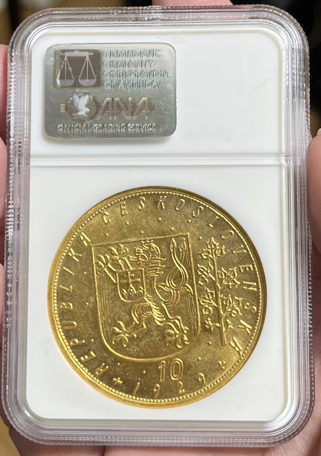 NGC MS65 1949 チェコスロバキア 100K スターリン記念硬貨